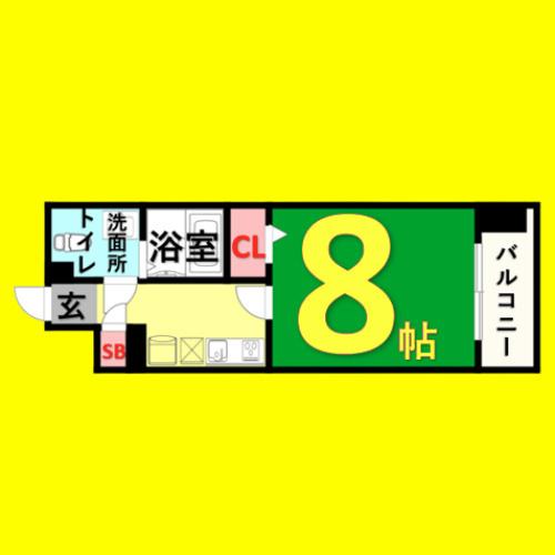 プレサンスmiu新栄　名古屋市賃貸　仲介手数料無料の間取り