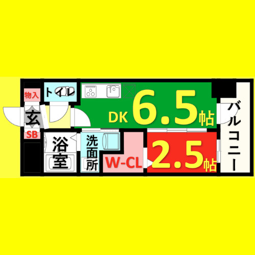 エステムコート名古屋サウスプレミオ　名古屋市賃貸　仲介手数料無料の間取り