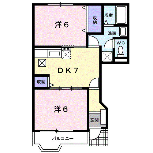 【間取り】 | フォンターナ　フェリチータＡ