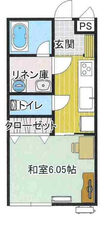 広野ハイツ の間取り|使いやすい間取りです。