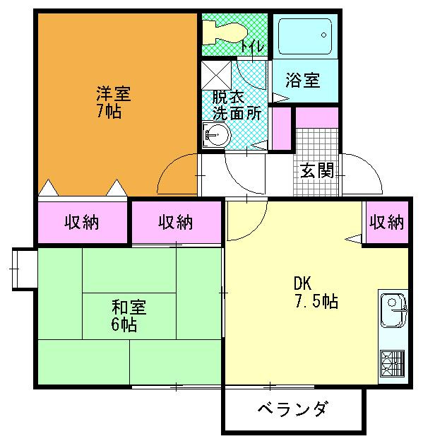 ラ・セジュール Ａ棟の間取り