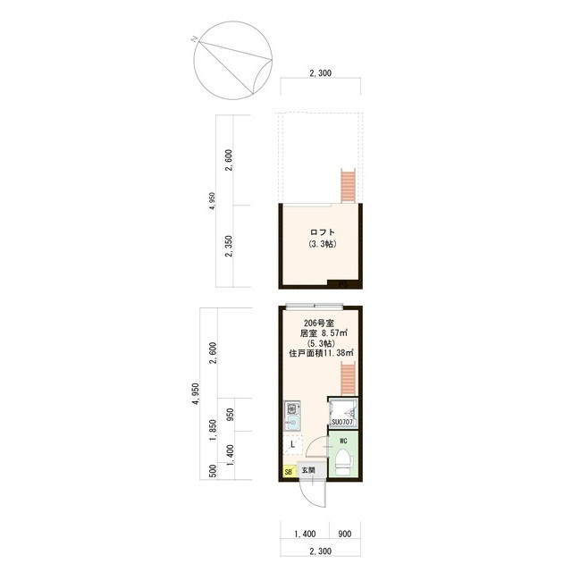 CFハイツ和田の間取り