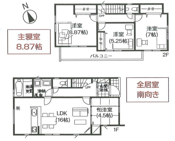 鴻巣市鎌塚５丁目の一戸建ての間取り