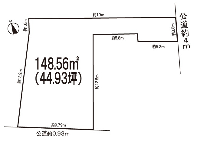 小牧市東２丁目　中古戸建の区画図