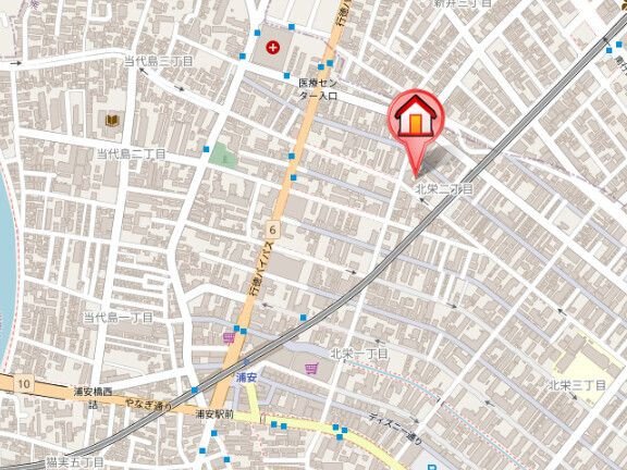 レジディア浦安Ⅱの地図|バイク置き場です♪