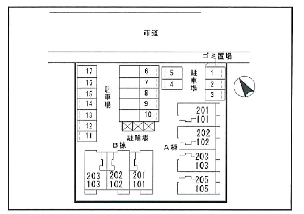 ウエストサンＡの区画図