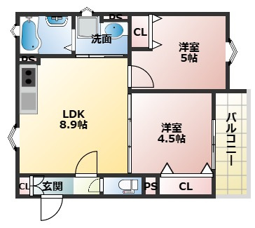 ミモザイズム上野口町の間取り
