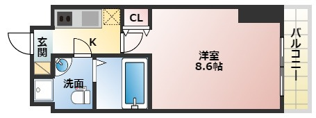 SERENiTE江坂四番館の間取り