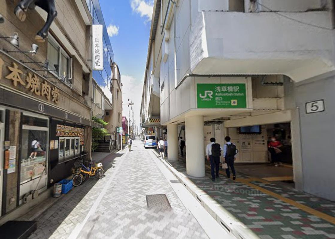 台東区浅草橋１丁目の店舗一部の周辺