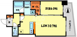 【間取り】 | セレニテフラン野田阪神駅前 | セレニテフラン野田阪神駅前　開放感ある間取り
