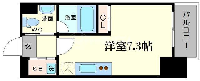 ドゥーエなんば南の間取り
