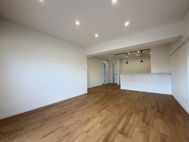 浄心ステーションビル南館の居間・リビング|LDKの別角度です。
ダイニングテーブルやソファーを配置しやすい間取り！