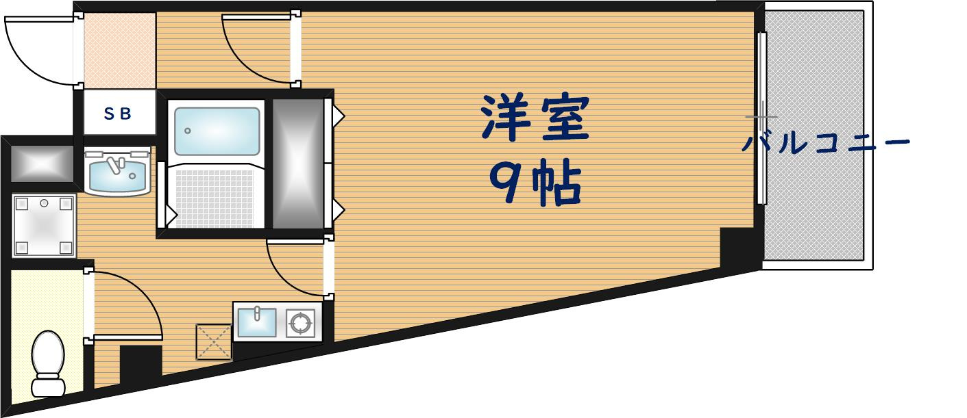 東大阪市足代北２丁目の賃貸マンションの間取り