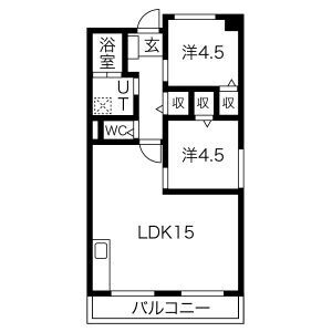 リバーサイドハイツの間取り