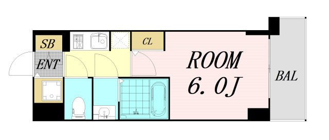 S-RESIDENCE南堀江　仲介手数料無料の間取り
