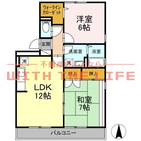 ドミールパーク江崎【10,000円キャッシュバック対象物件】の間取り|間取り図です