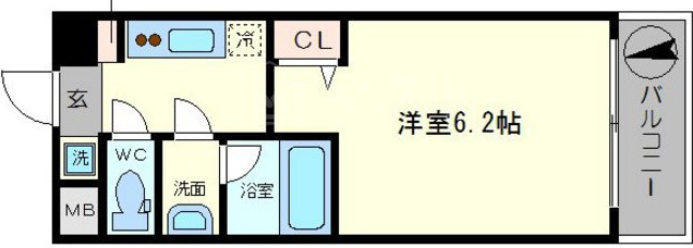 スプランディッド難波Ⅱの間取り