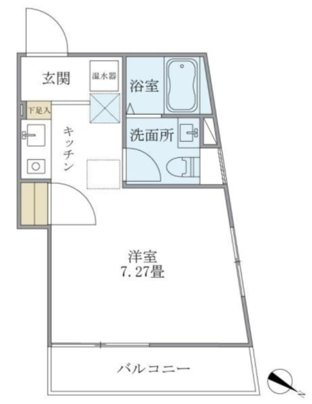 レガリア千川の間取り|ワンルームタイプ☆
