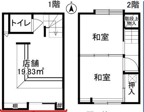 曾根崎２丁目テナントの間取り