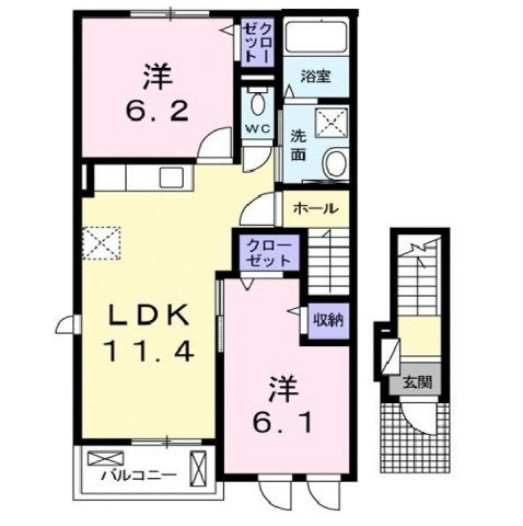 アルモニーアＡの間取り