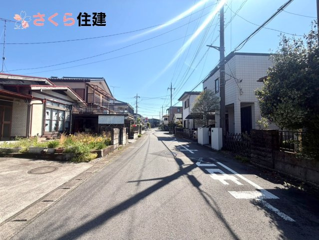 【宇都宮市野沢町】野沢並木団地　売地の前面道路含む現地写真|前面道路南側6ｍ公道
