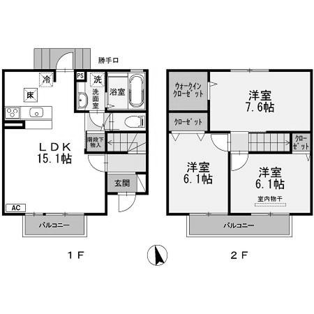 ステラハウス　B棟の間取り