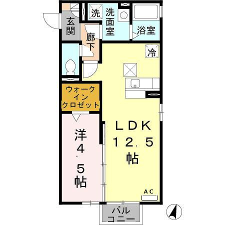 クレセントコートB棟の間取り