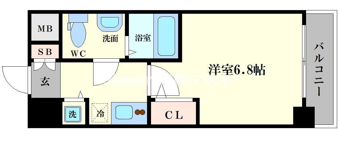 ラシュレエグゼ難波西の間取り