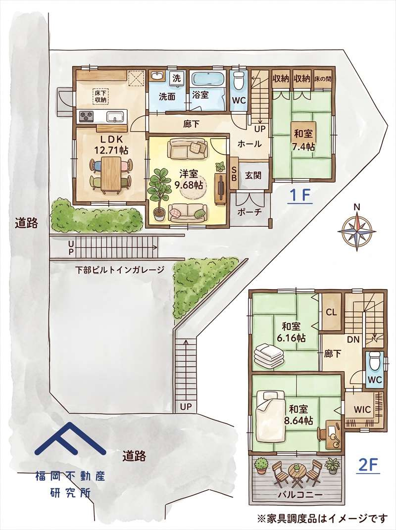 糟屋郡久山町大字山田　戸建ての間取り