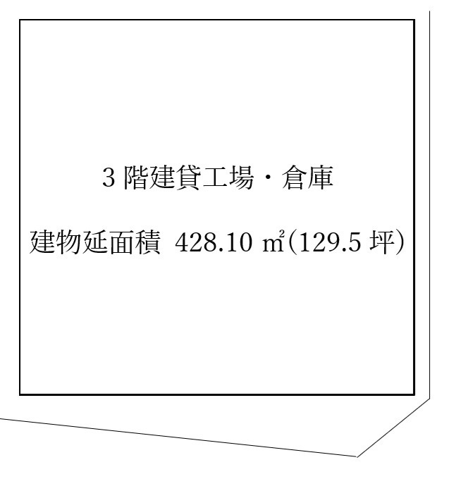 大東市平野屋2丁目貸倉庫工場49.5万円の区画図