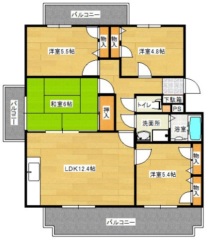 【間取り】 | 龍ハイツ南片江