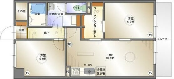 ドミール芝の間取り