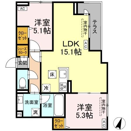 【間取り】 | セレスティア船橋Ⅱ