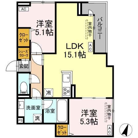 【間取り】 | セレスティア船橋Ⅱ