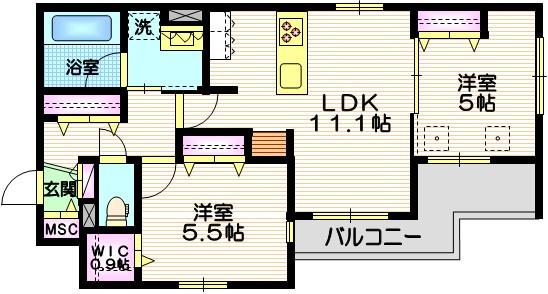 ＣＩＴＲＵＳ　Ｒｅｓｉｄｅｎｃｅ　西棟の間取り