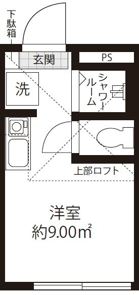 Studio Apartment東池袋の間取り|間取り☆