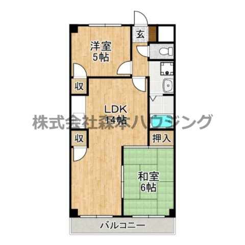 【間取り】 | 　メゾン・ローゼ