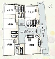 中井町井ノ口第11　新築一戸建て　1号棟の区画図|配置図