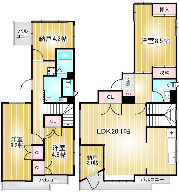 コーポジョイフル|名古屋市の賃貸ならMy賃貸の間取り|コーポジョイフル