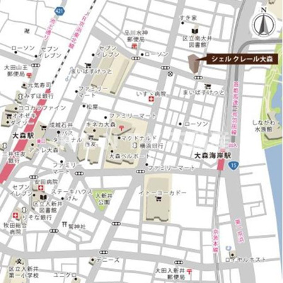 【地図】 | シェル　クレール大森