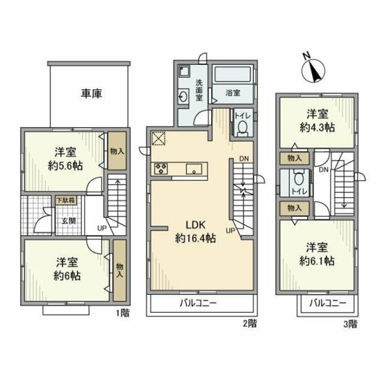 【間取り】 | 西大井戸建