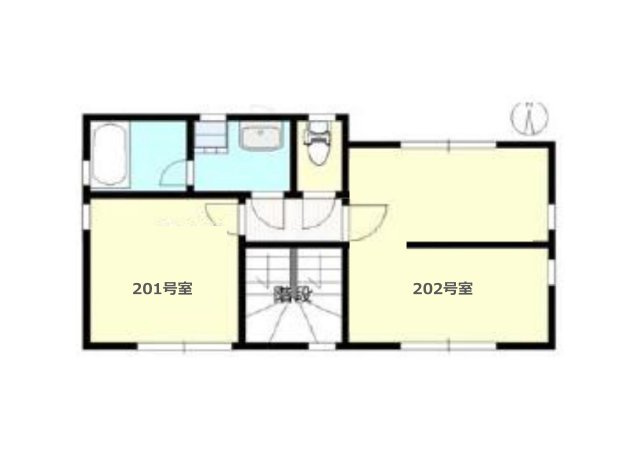 ぬこハウス堀切の間取り|１階には１戸、２階には2戸、３階は2戸の個室があり、J:COMのインターネット回線も各部屋個別に無料