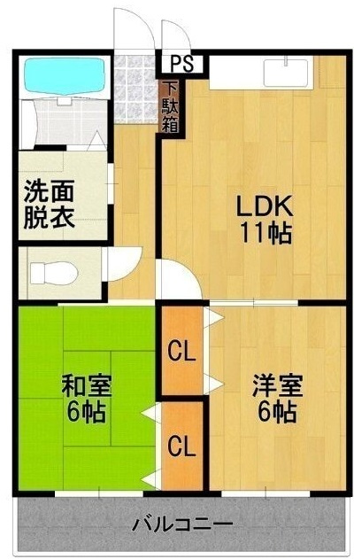 カンファート三潴の間取り|使い勝手の良い間取りです♪