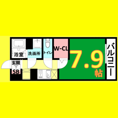 リブリ・BJウイング　名古屋市賃貸　仲介手数料無料の間取り