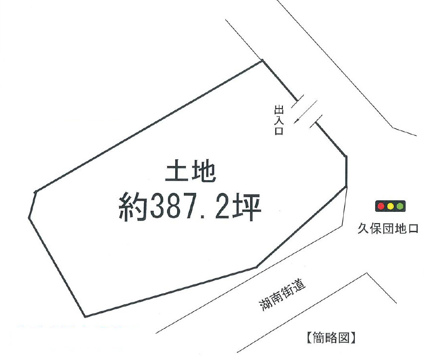 守山市播磨田町の事業用地の区画図