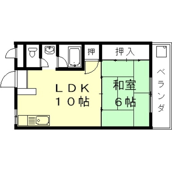 岐阜市茜部本郷１丁目のアパートの間取り
