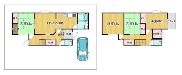 葛城市南今市　一戸建の間取り