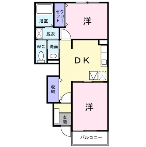 サンハウスヨシキＣの間取り
