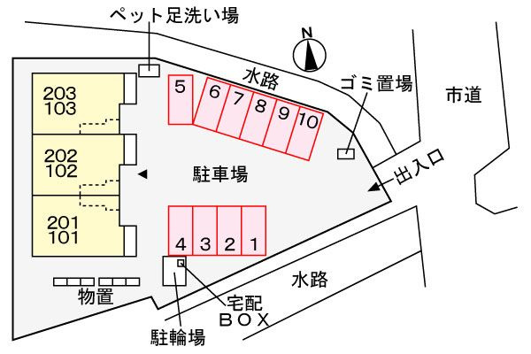 スター・ミナモトの駐車場