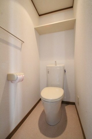 熊本市東区神園２丁目の賃貸マンションのトイレ|落ち着いた色調のトイレです